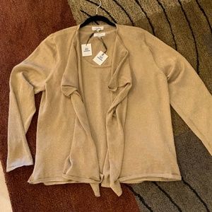 Calvin Klein Shimmery Gold Lurex Sweater Set.  Size XL.